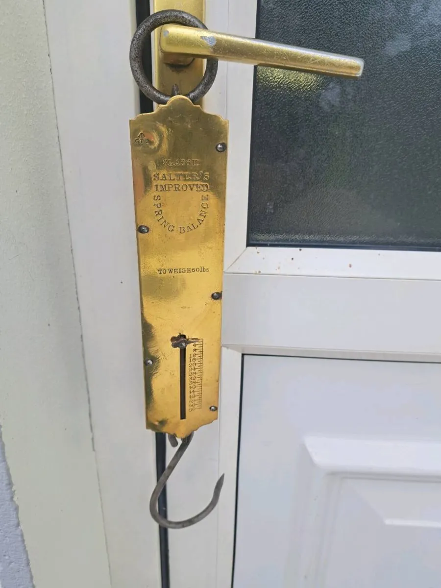 Old slatter brass weighing schales - Image 1