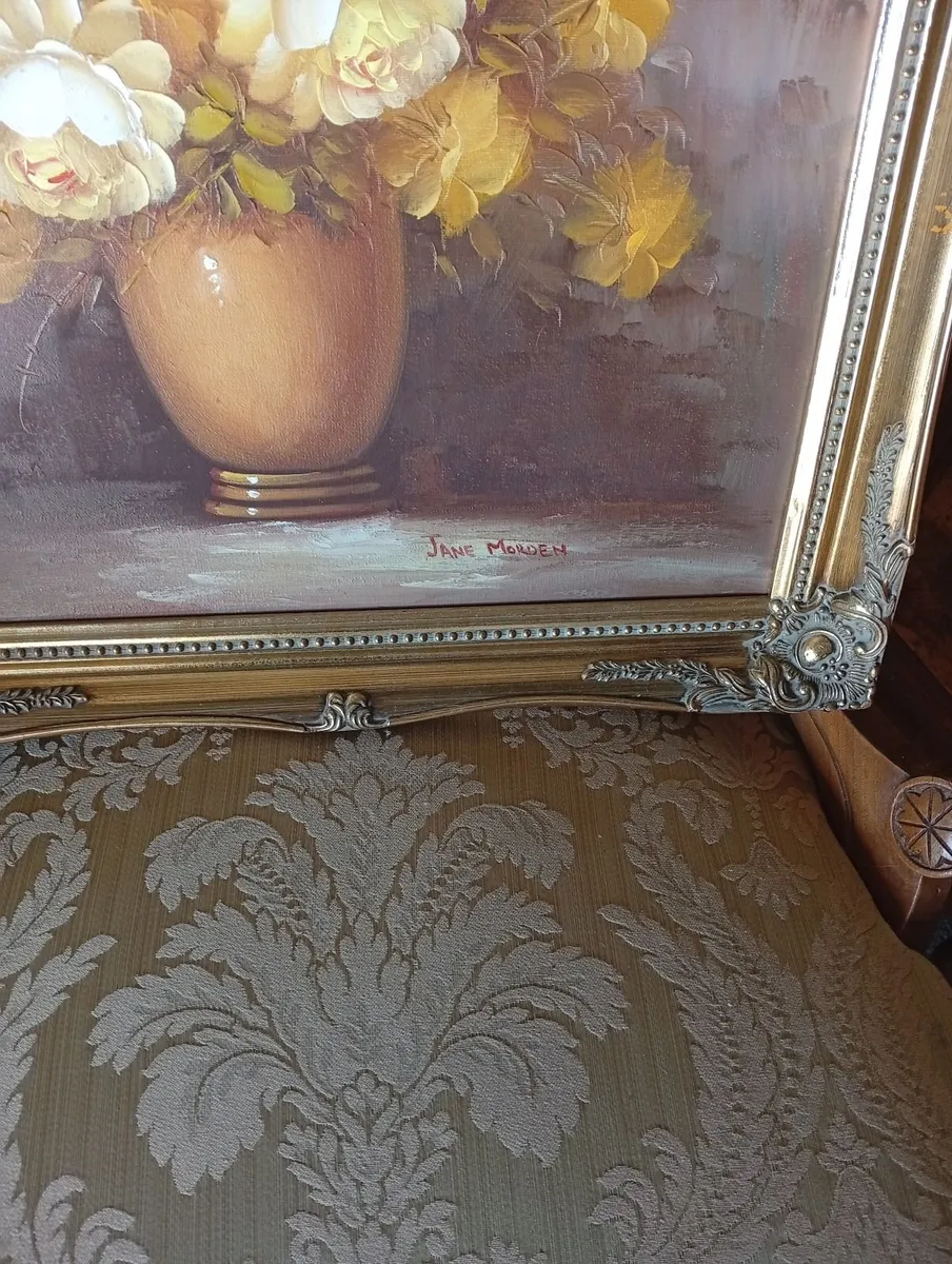 Antique oil painting signed - Image 2