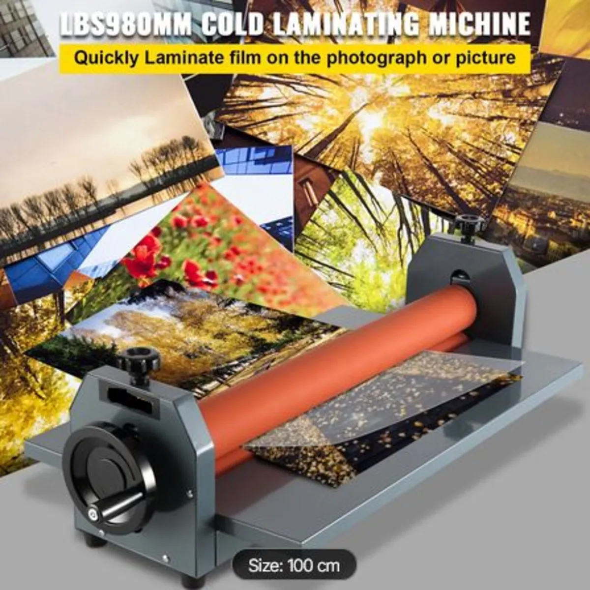 39" 1000MM Manual Cold Roll Laminator Vinyl Photo - Image 3