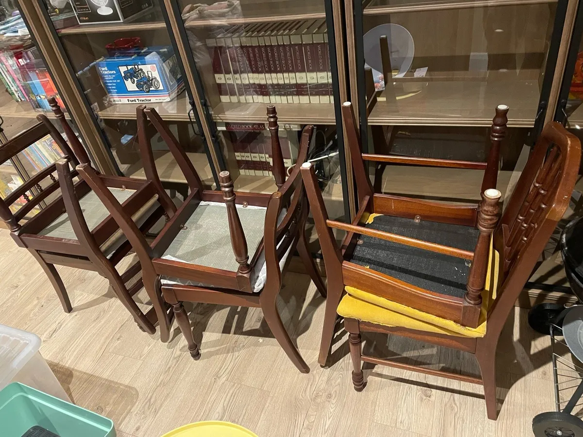 Set of Antique/Vintage Edwardian Dining Chairs - Image 4