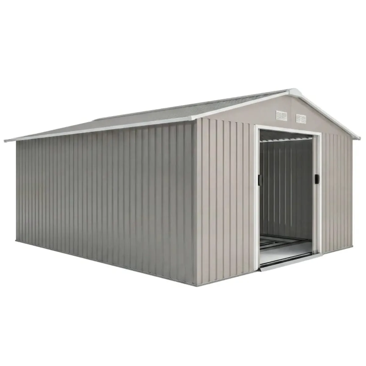 13 x 11ft Large Metal Storage Shed Sliding Doors - - Image 1