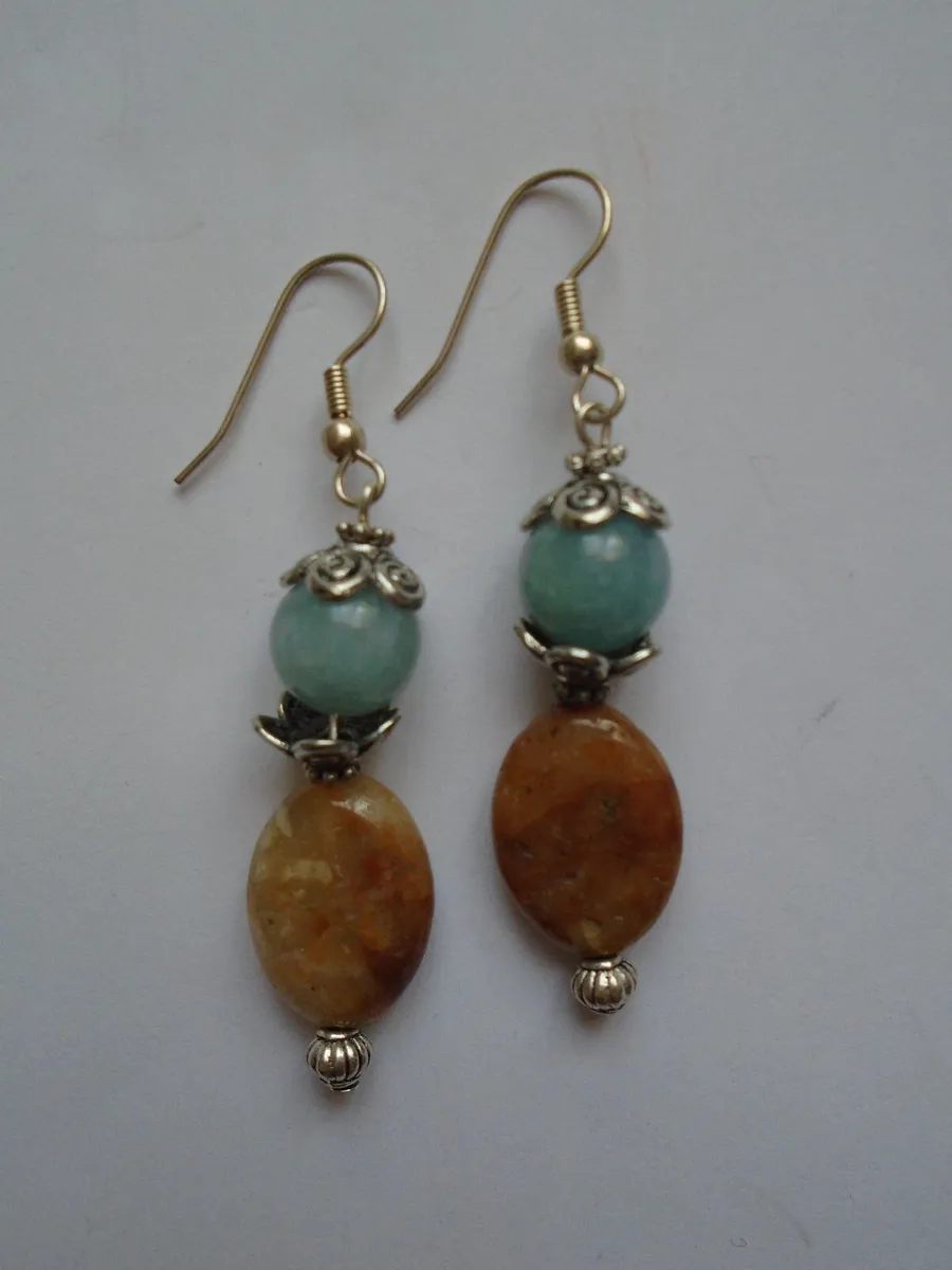Gemstone earrings, Jewellery, Gift, - Image 1