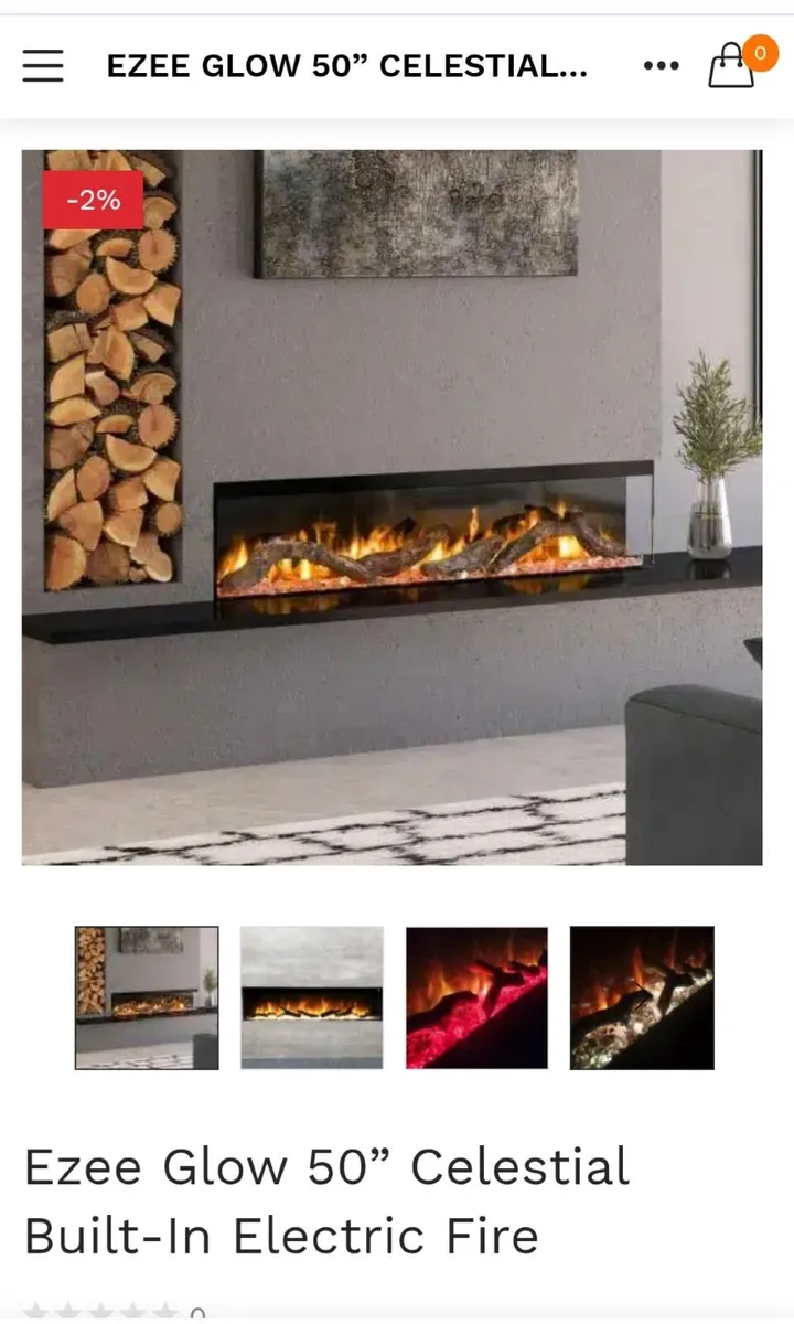 Ezee glow celestial 50" electric fire place - Image 4