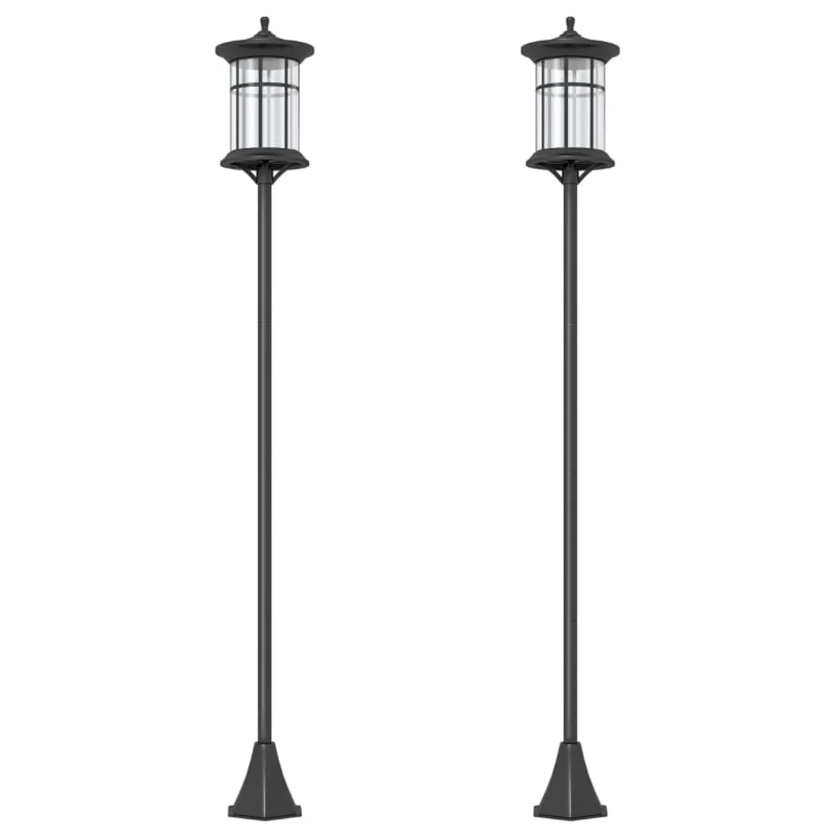 Set of Two 1.8m Traditional Style Solar Lamp Posts - Image 1