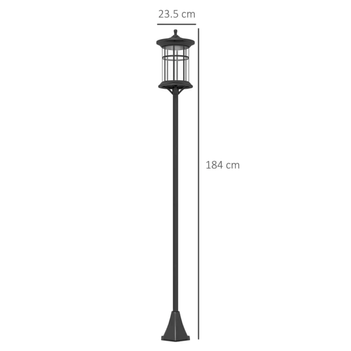Set of Two 1.8m Traditional Style Solar Lamp Posts - Image 4