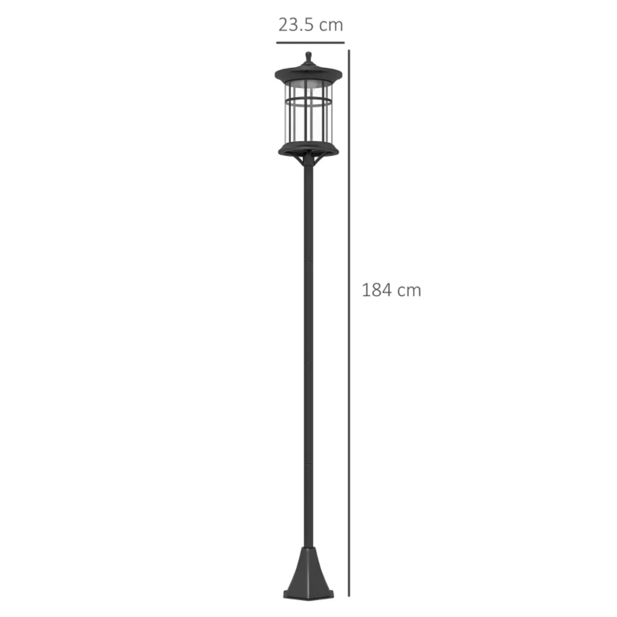 Solar Lamp Post Light, 1.3 M LED Outdoor Street Li - Image 2