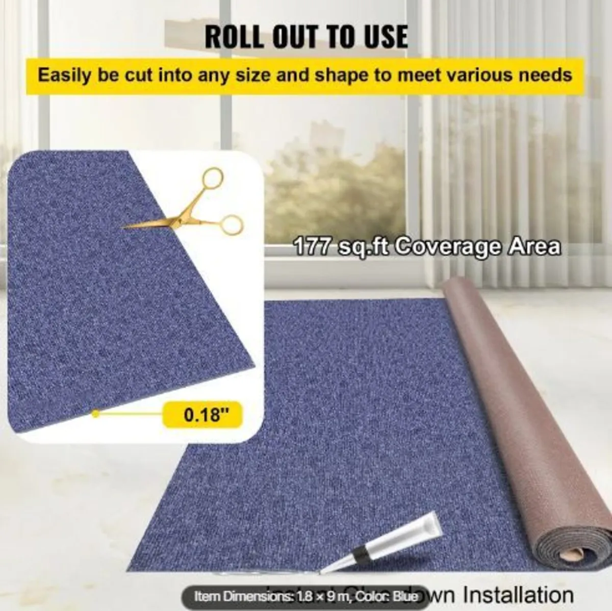 Indoor Outdoor Rug Carpet 5.9x29.5' Outdoor - Image 3
