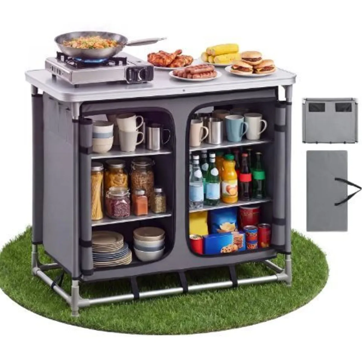 Camping Storage Cabinet, Outdoor Portable - Image 3