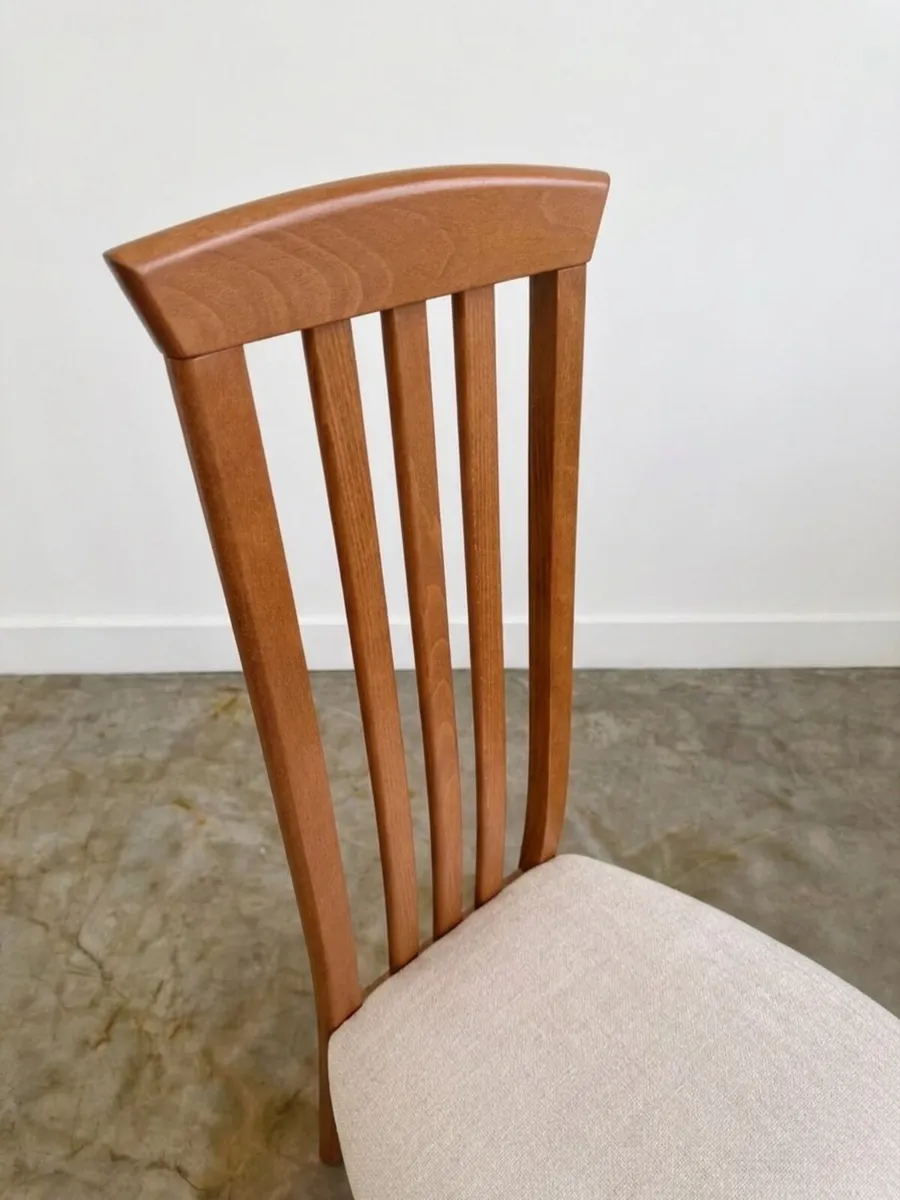 4 Vintage Teak Mid Century Dining Chairs - Image 4