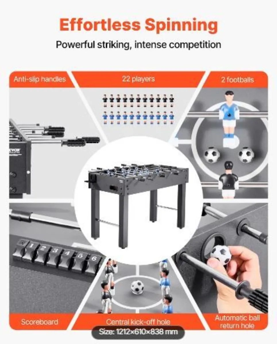 Foosball Table, 121 cm Standard Size Table - Image 2