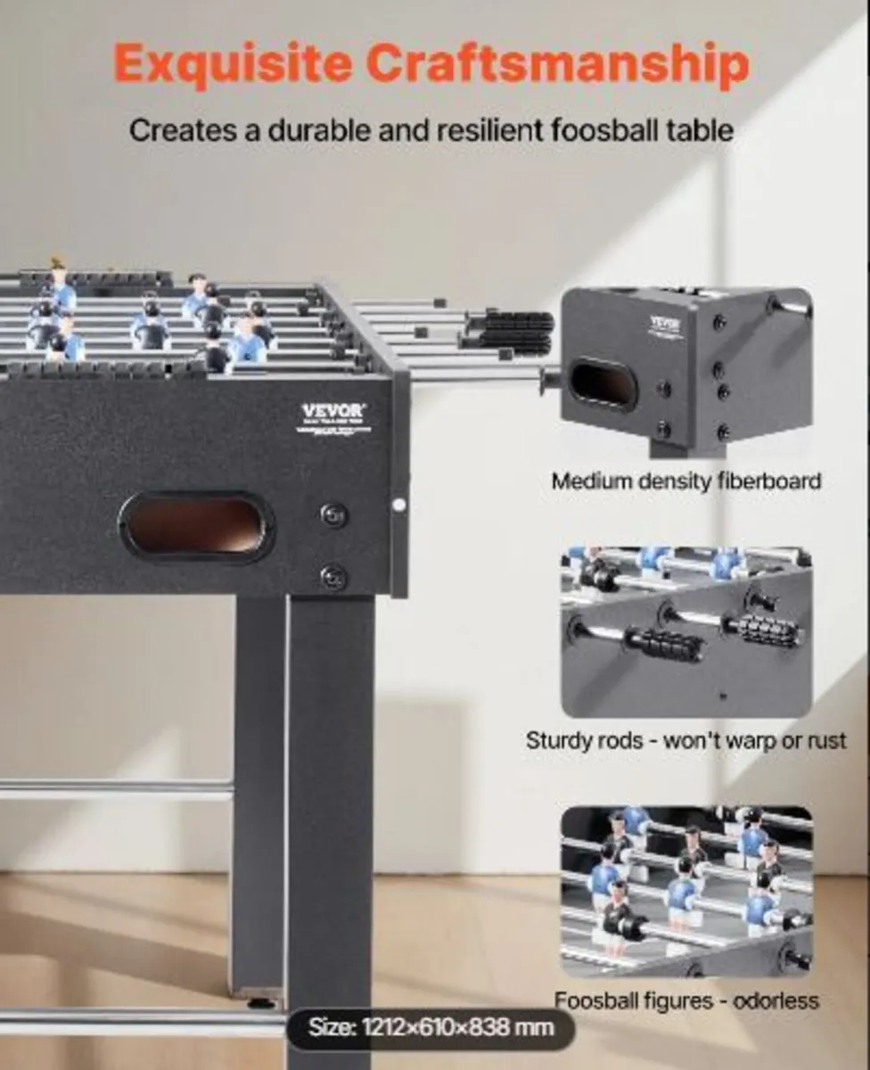 Foosball Table, 121 cm Standard Size Table - Image 3