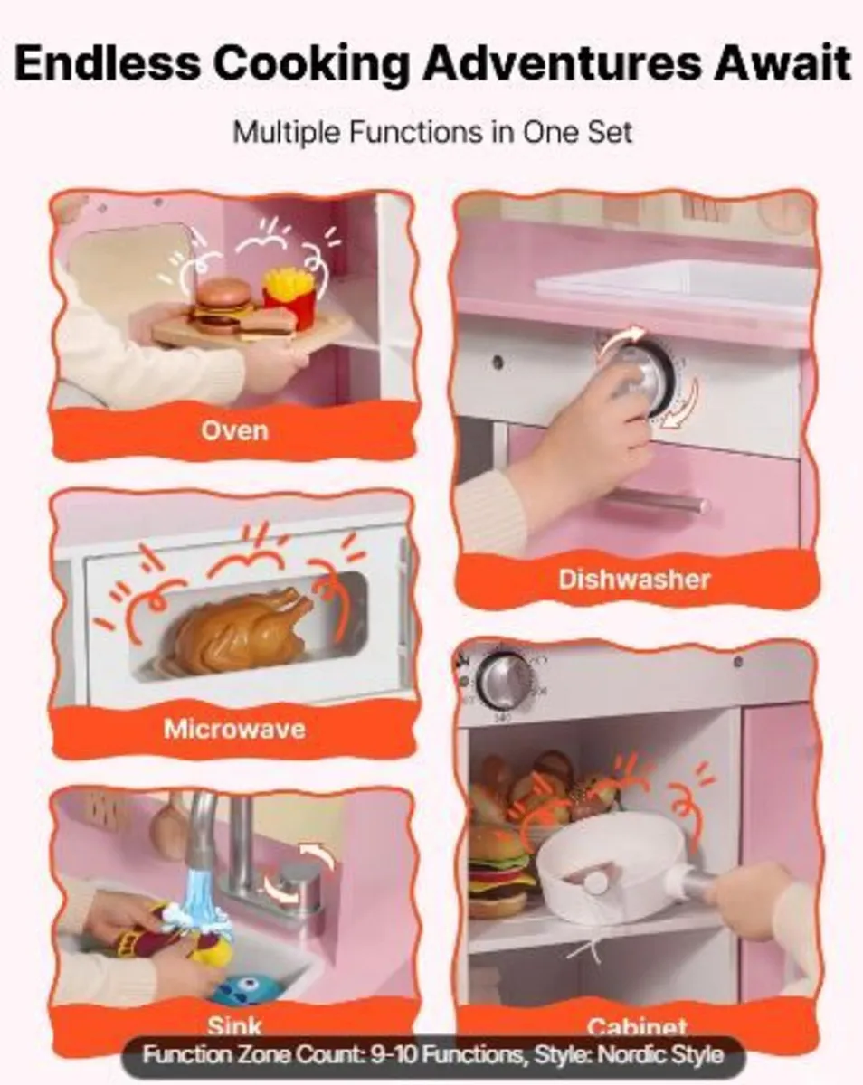 Play Kitchen for Kids, Wooden - Image 2