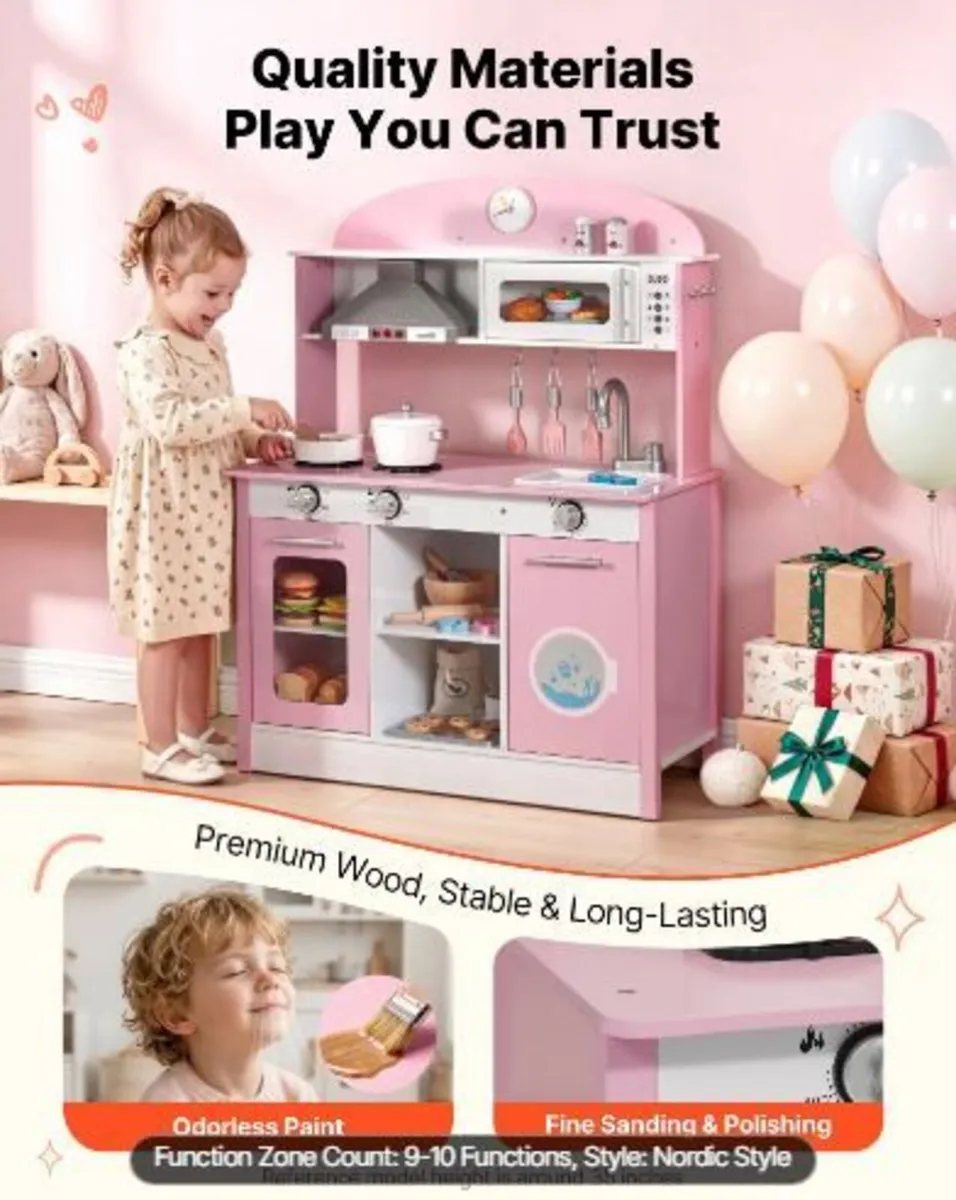 Play Kitchen for Kids, Wooden - Image 3