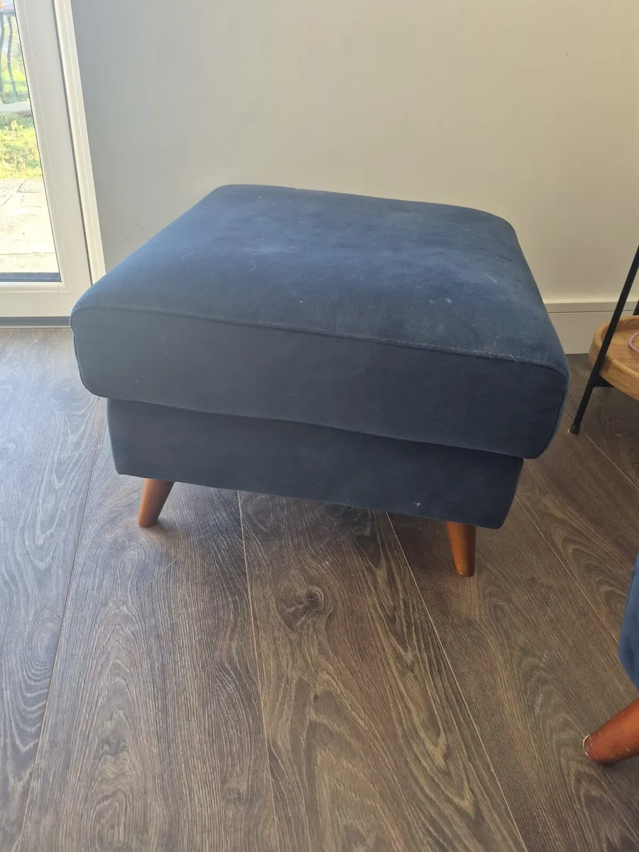 3 Seater, Arm chair and foot stool - Image 1