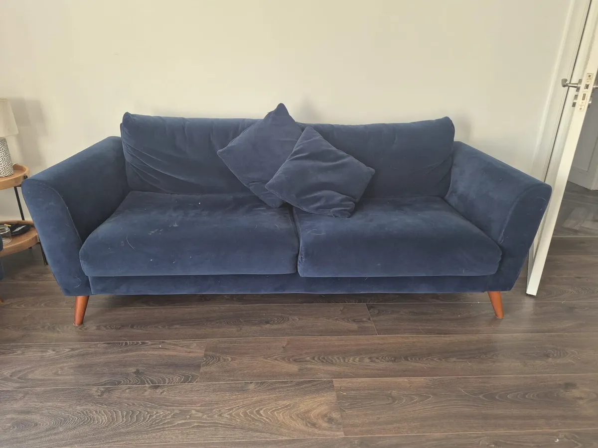 3 Seater, Arm chair and foot stool - Image 1