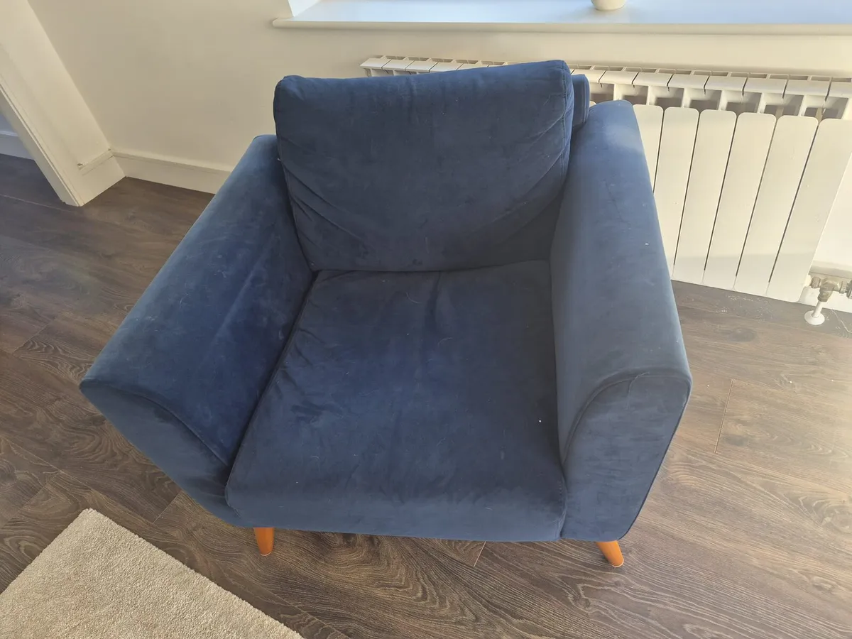3 Seater, Arm chair and foot stool - Image 2