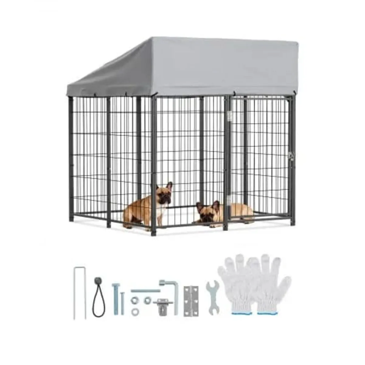 Outdoor Dog Kennel, 1.12 x 1.15 x 1.25 m Large Dog - Image 1