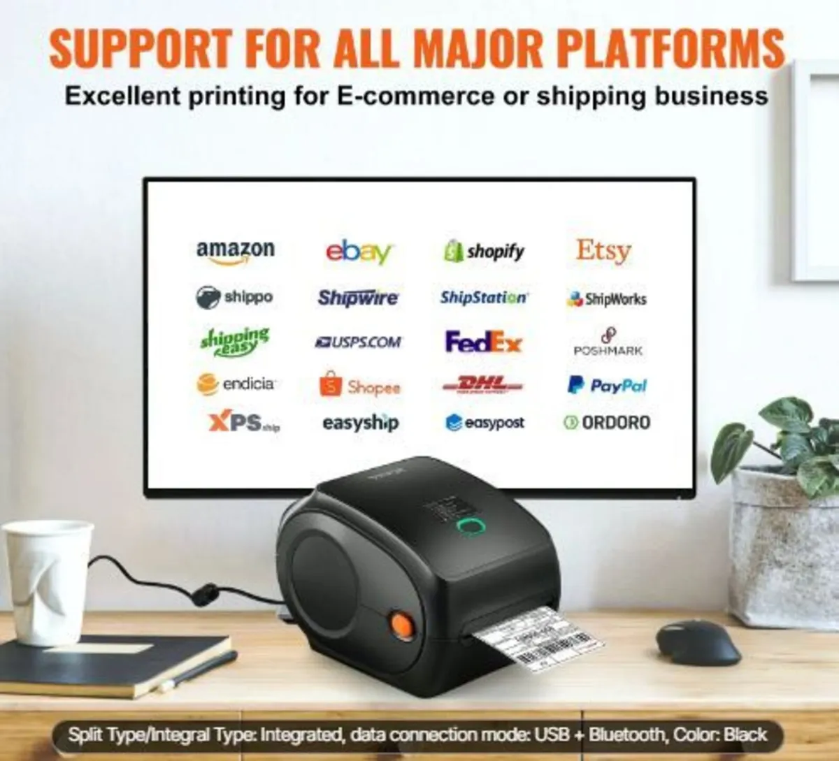 Thermal Label Printer, 300DPI for 4x6 Mailing - Image 1