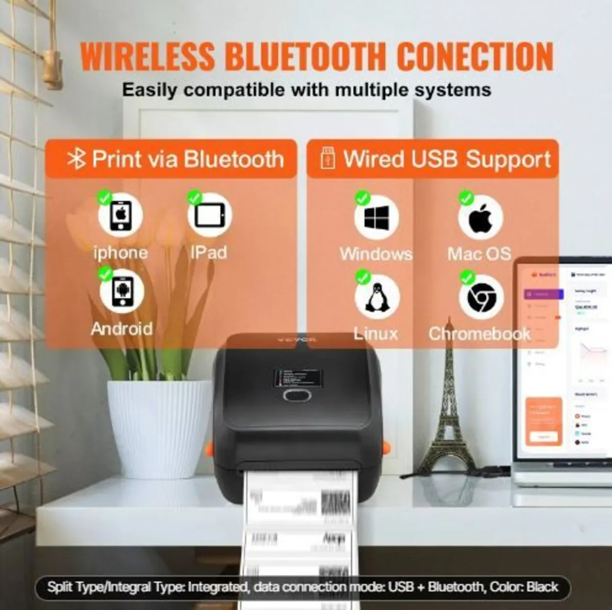 Thermal Label Printer, 300DPI for 4x6 Mailing - Image 3