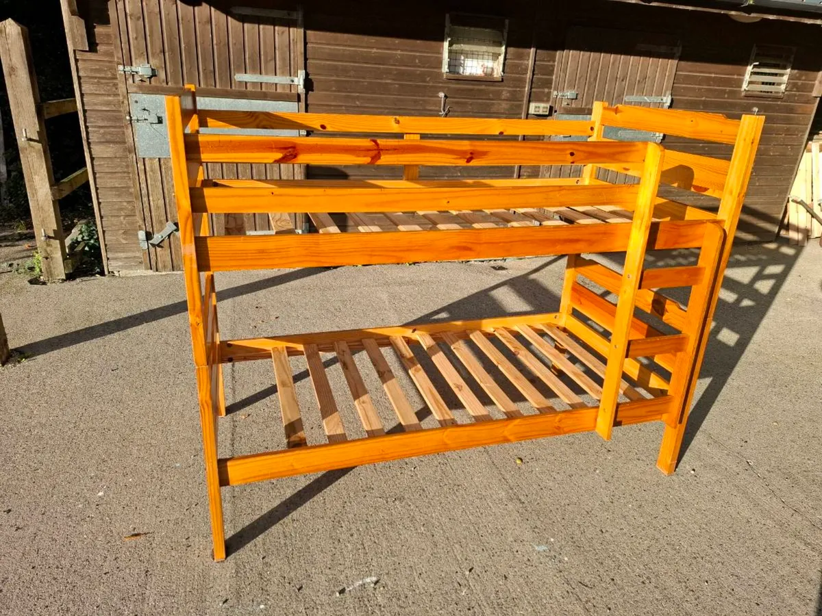 Solid Pine Bunk Bed Frame - Image 1