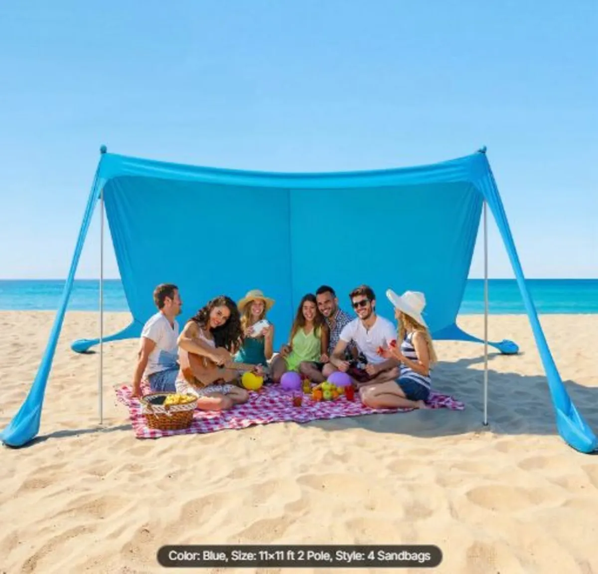 Beach Tent Sun Shelter, UPF50+ Sun Protection, - Image 3