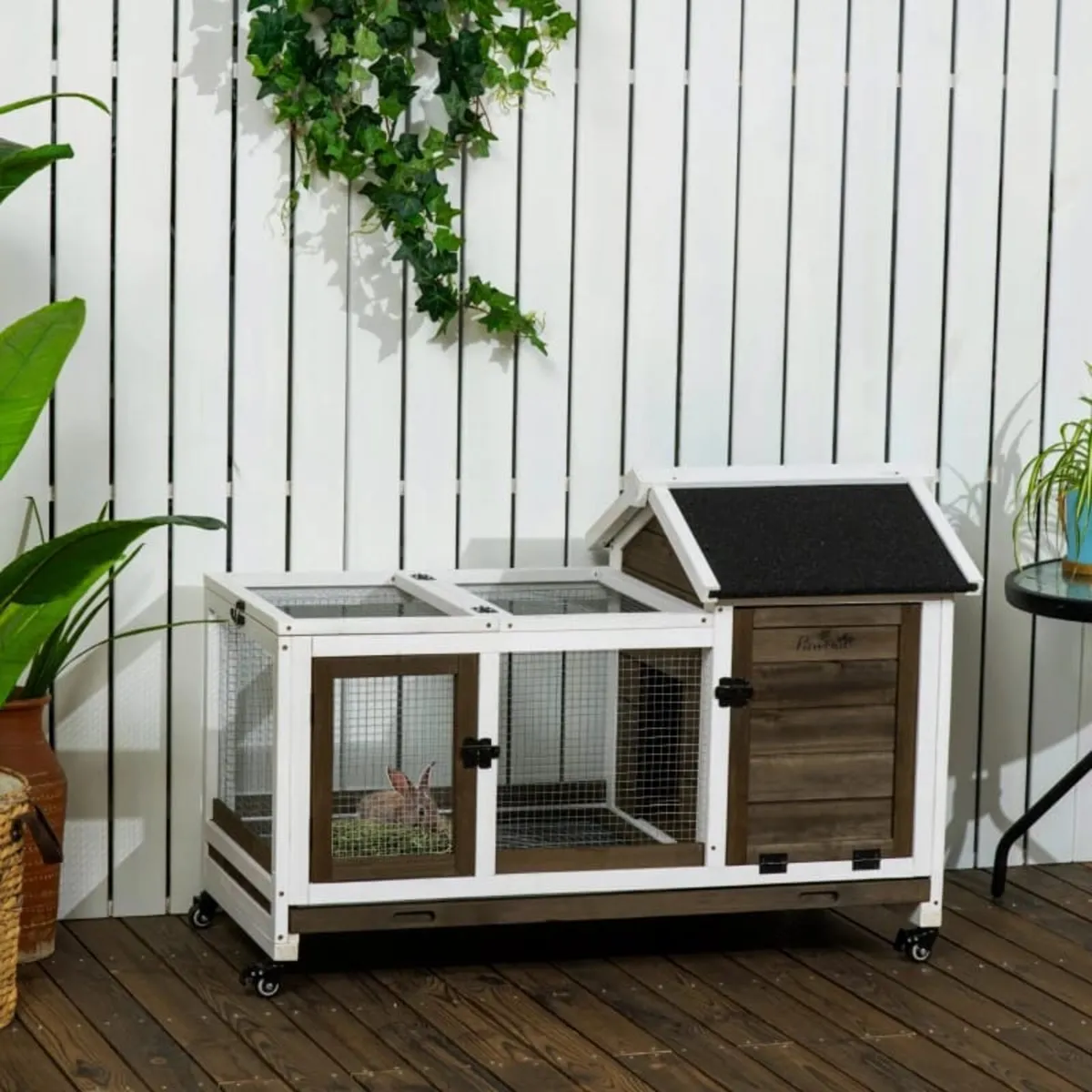 Wooden Rabbit Hutch, Guinea Pig Cage, with Removab - Image 2