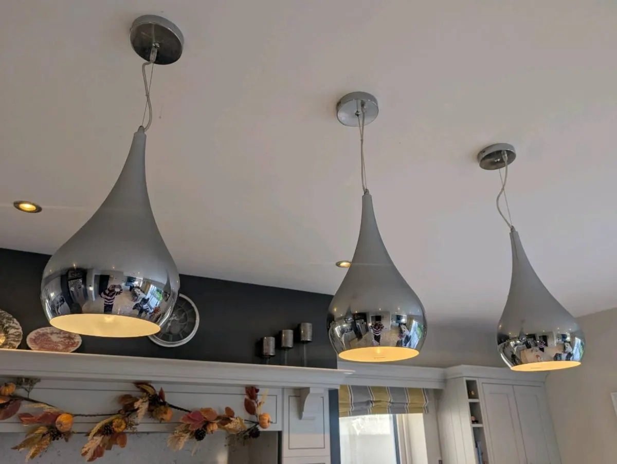 Teardrop chrome pendants lights - Image 3