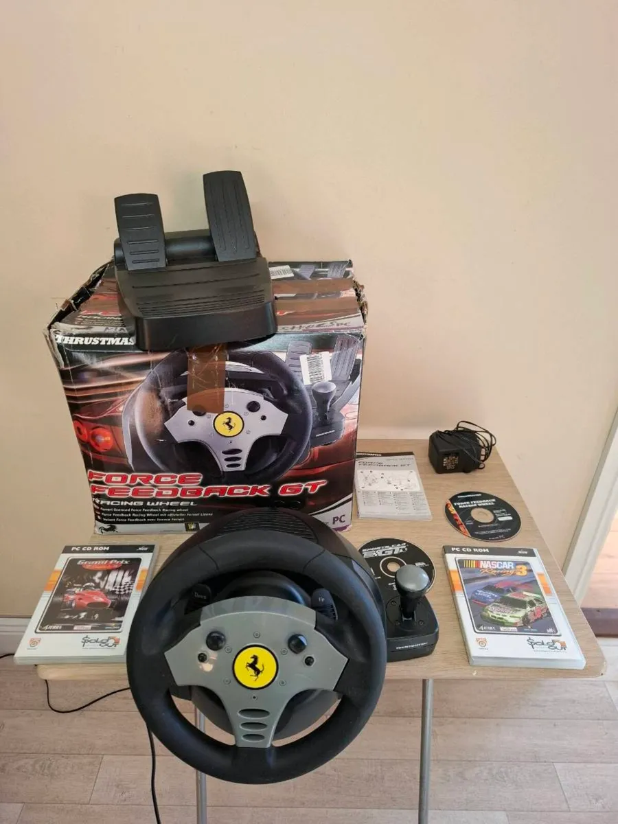 Thrustmaster Ferrari GT PC Steering Wheel & Pedals - Image 1