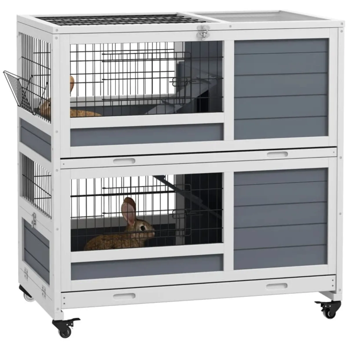 Double Deckers Guinea Pig Cage, Indoor Rabbit Hutc - Image 1