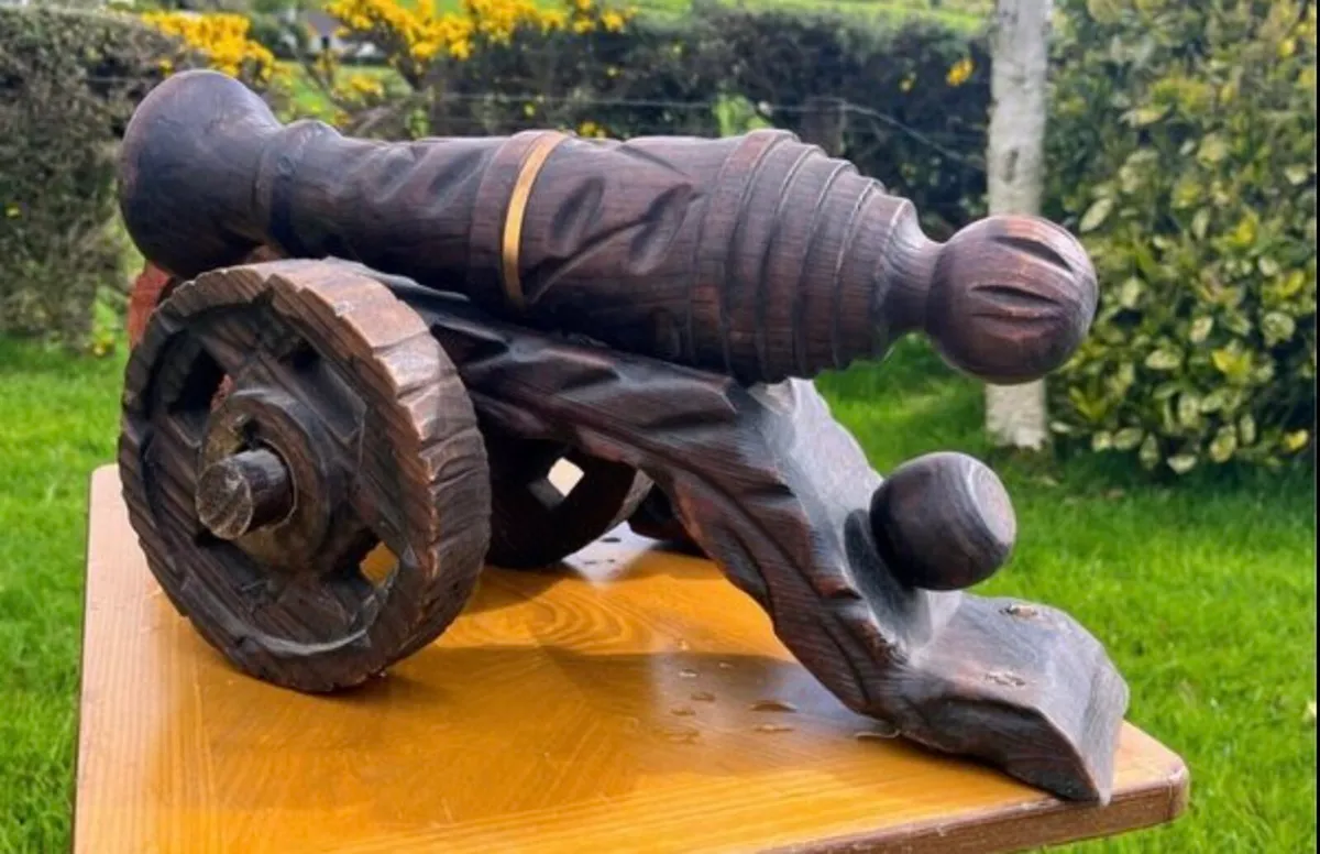 Large wooden cannon