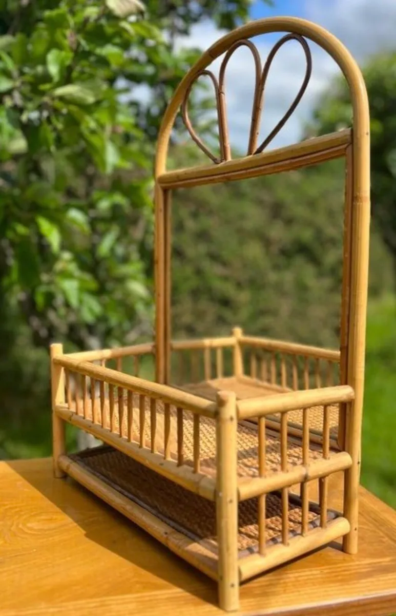 Vintage bamboo etagere