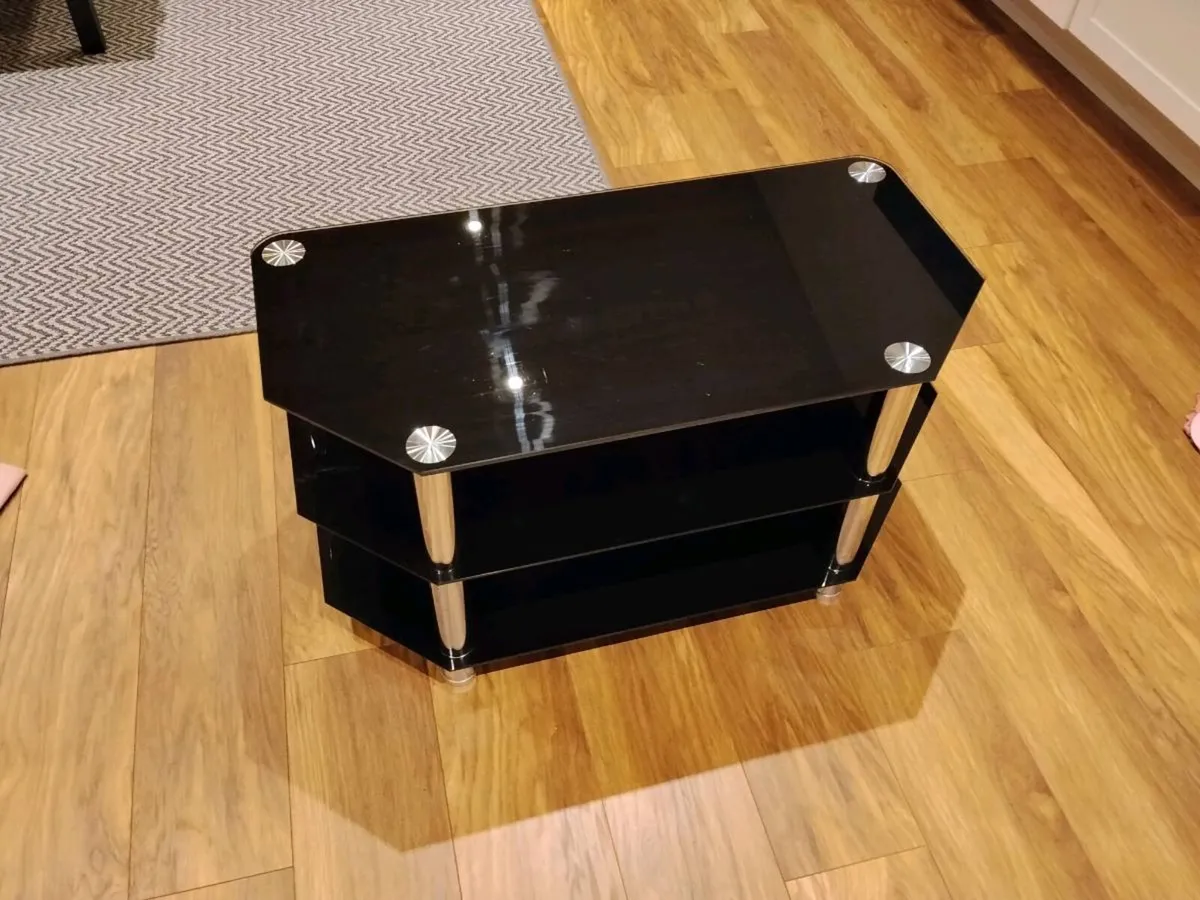 Glass TV stand - free - Image 2
