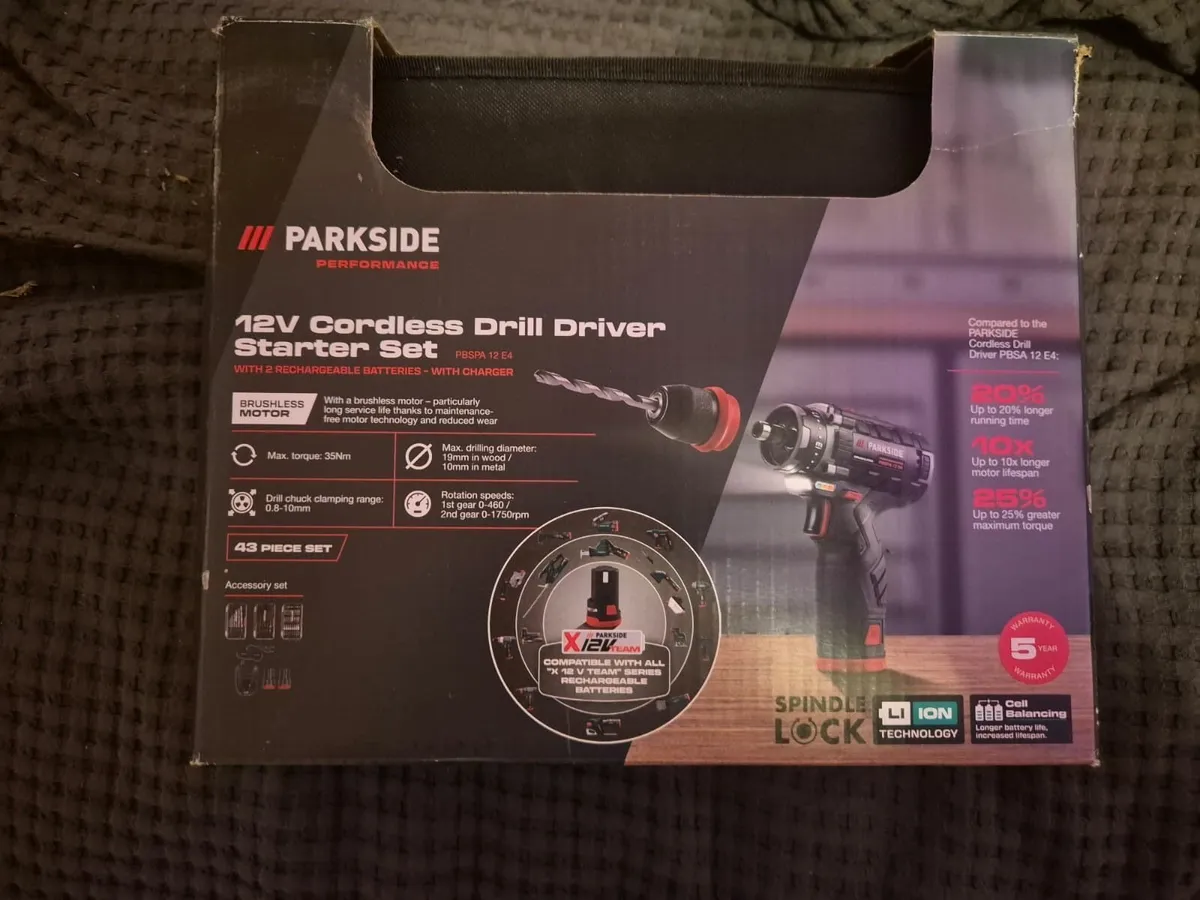 Parkside Performance 12V Cordless Drill Driver Sta