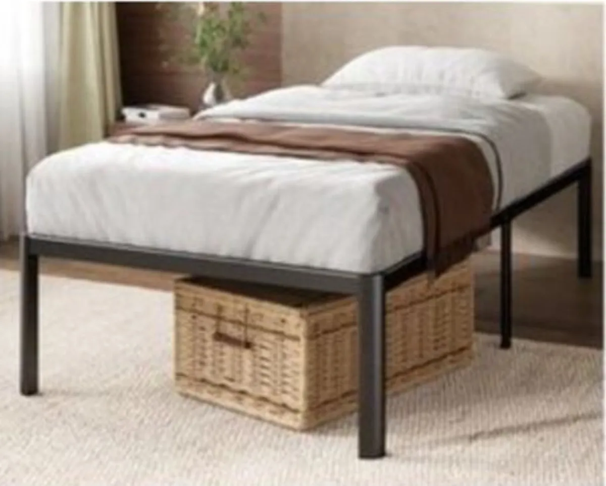 Very Sturdy Black Metal Single Bed Frame - Deliver - Image 3