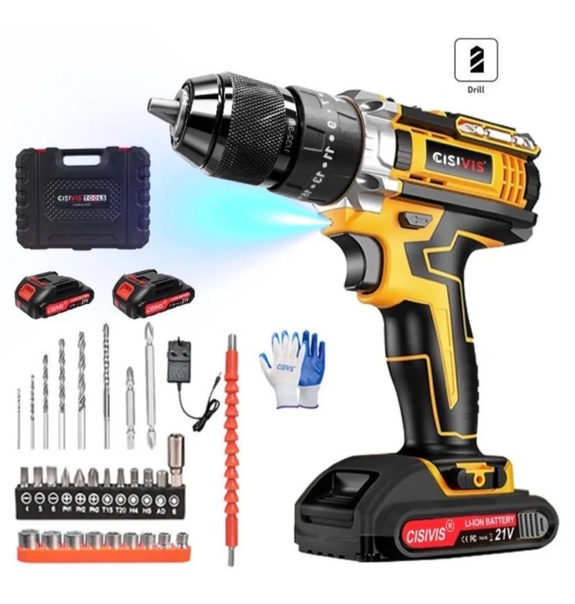 21v NEW Cordless Drill Combi Screwdriver Set - Image 1