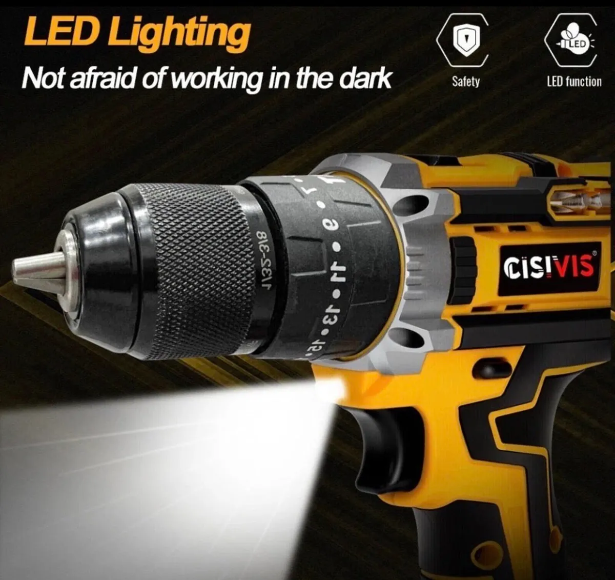 21v NEW Cordless Drill Combi Screwdriver Set - Image 3