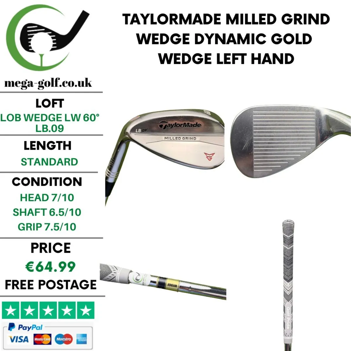 Taylormade Milled Grind Wedge Lw 60° LB.09 / Wedge - Image 1