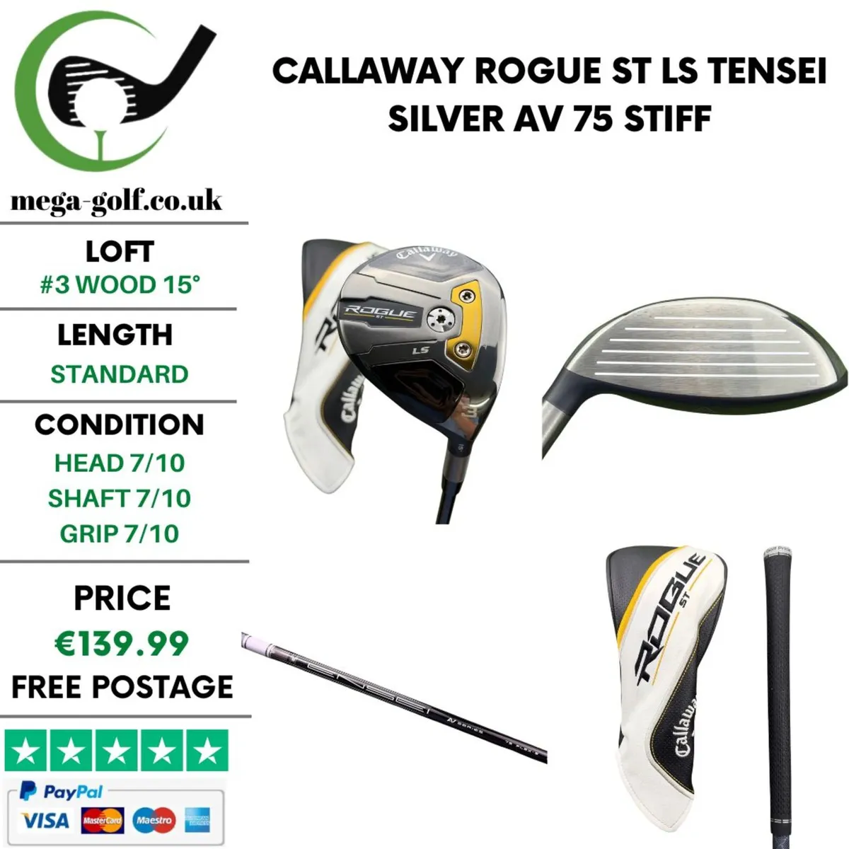 Callaway Rogue St Ls #3 Wood 15° / Stiff - Image 1