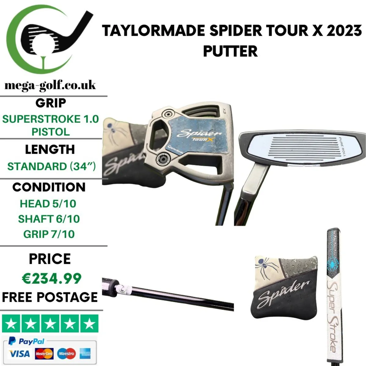 Taylormade Spider Tour X 2023 Putter / 34" - Image 1