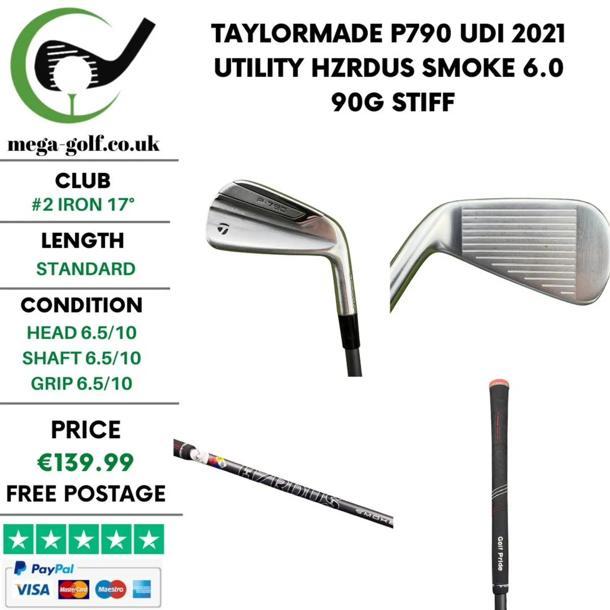 Taylormade P790 UDI 2021 Utility #2 Iron 17° - Image 1