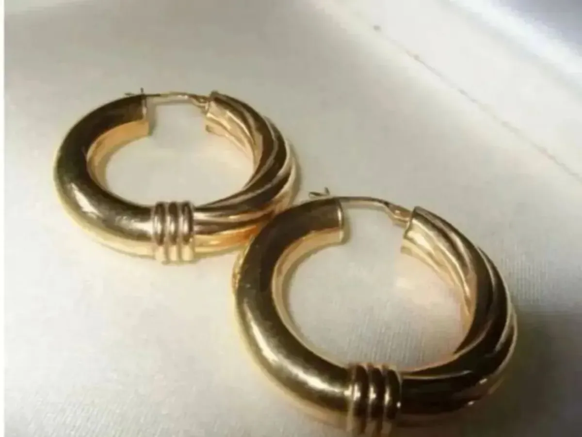 Vintage Hallmarked 9ct Gold Hoops - Image 4