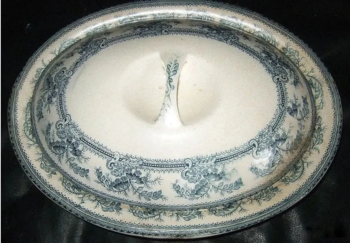 Antique French Ironstone Tureen / Serving Dish - Image 4