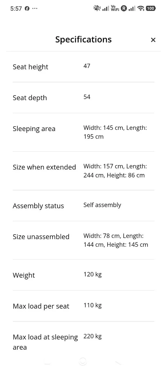 Sofa bed - Image 3