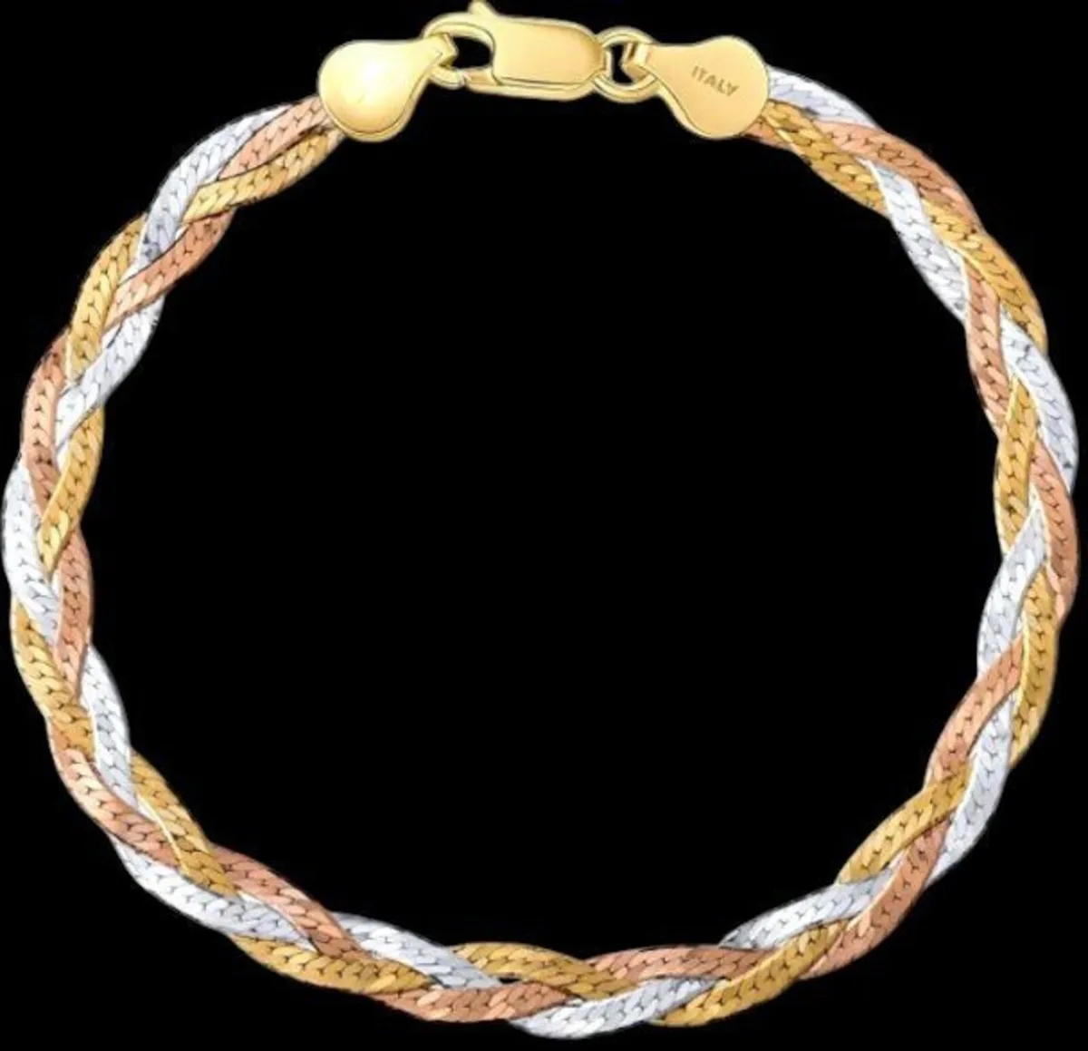 Vintage Italian 18K Gold & 925 Silver Bracelet - Image 4