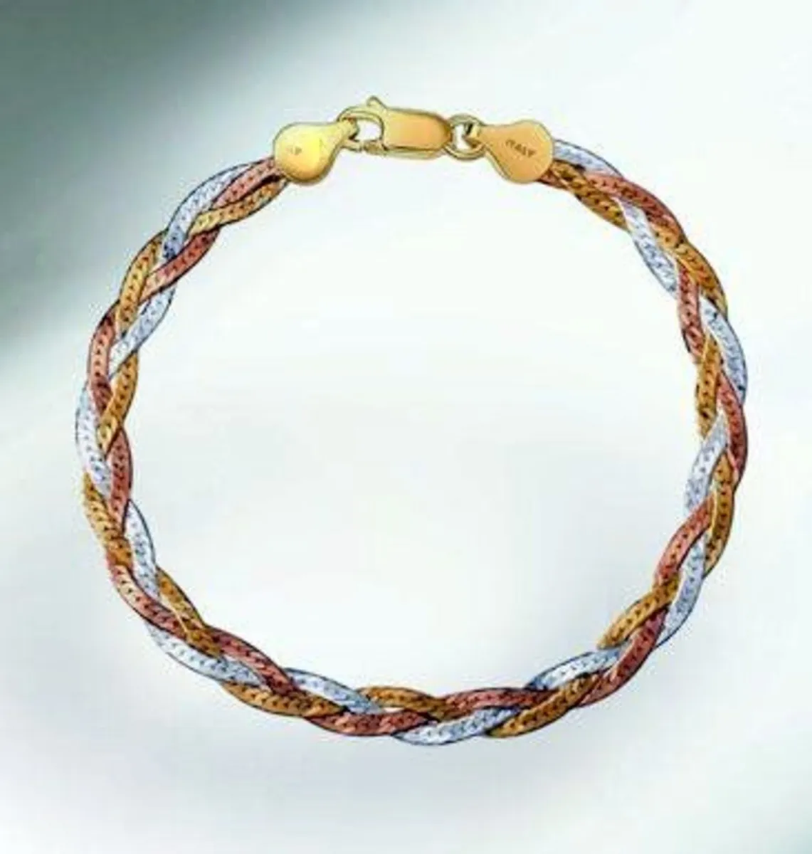 Vintage Italian 18K Gold & 925 Silver Bracelet - Image 2