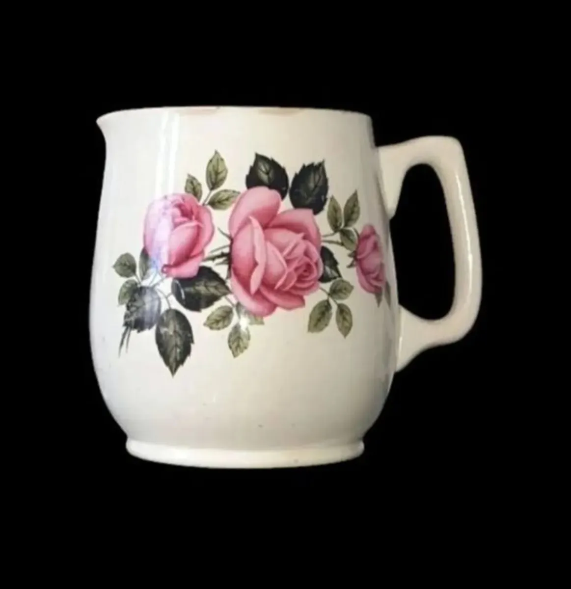 Pristine Vintage Carrigaline Pottery Pink Rose Jug - Image 3