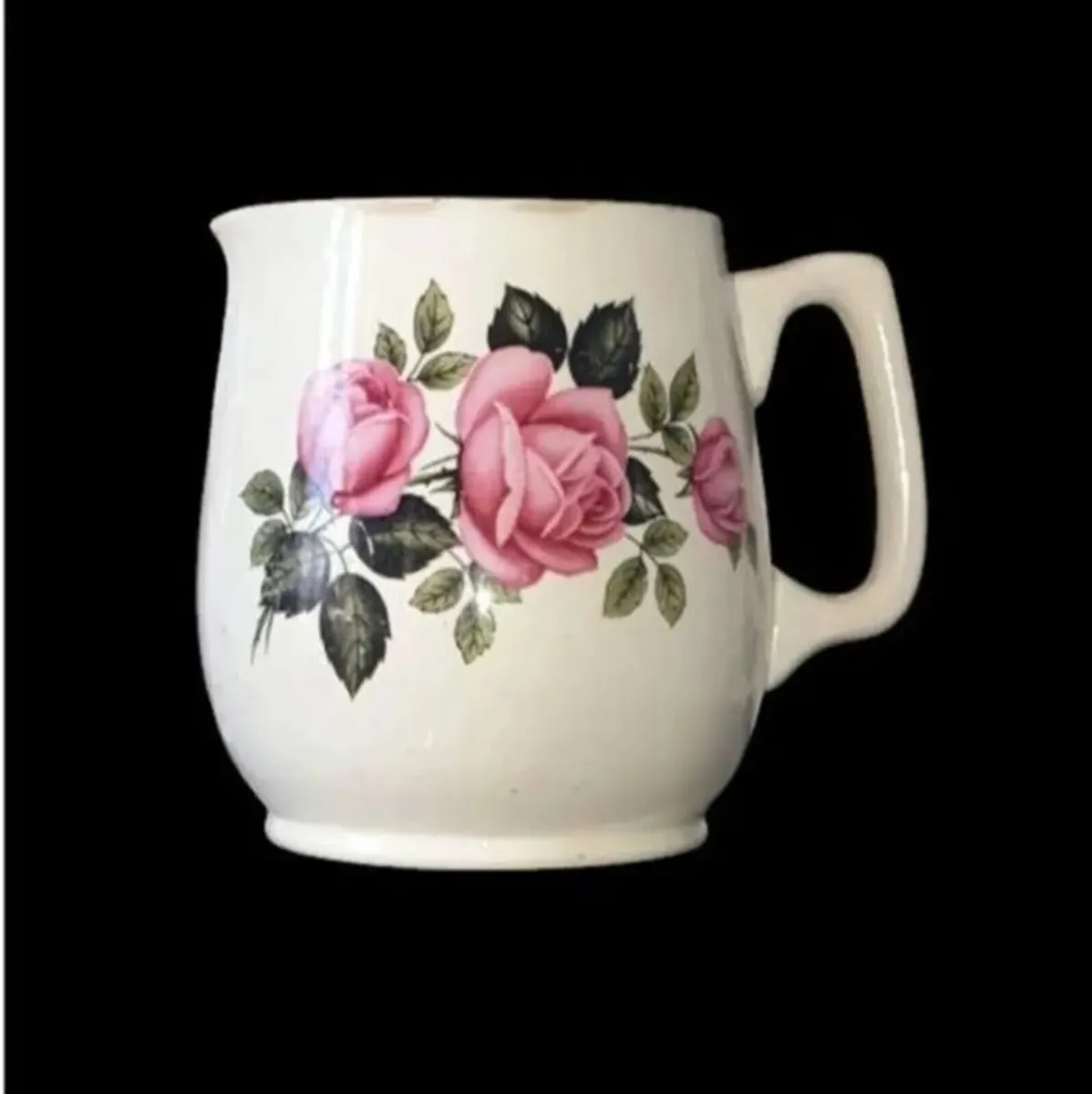 Pristine Vintage Carrigaline Pottery Pink Rose Jug - Image 4