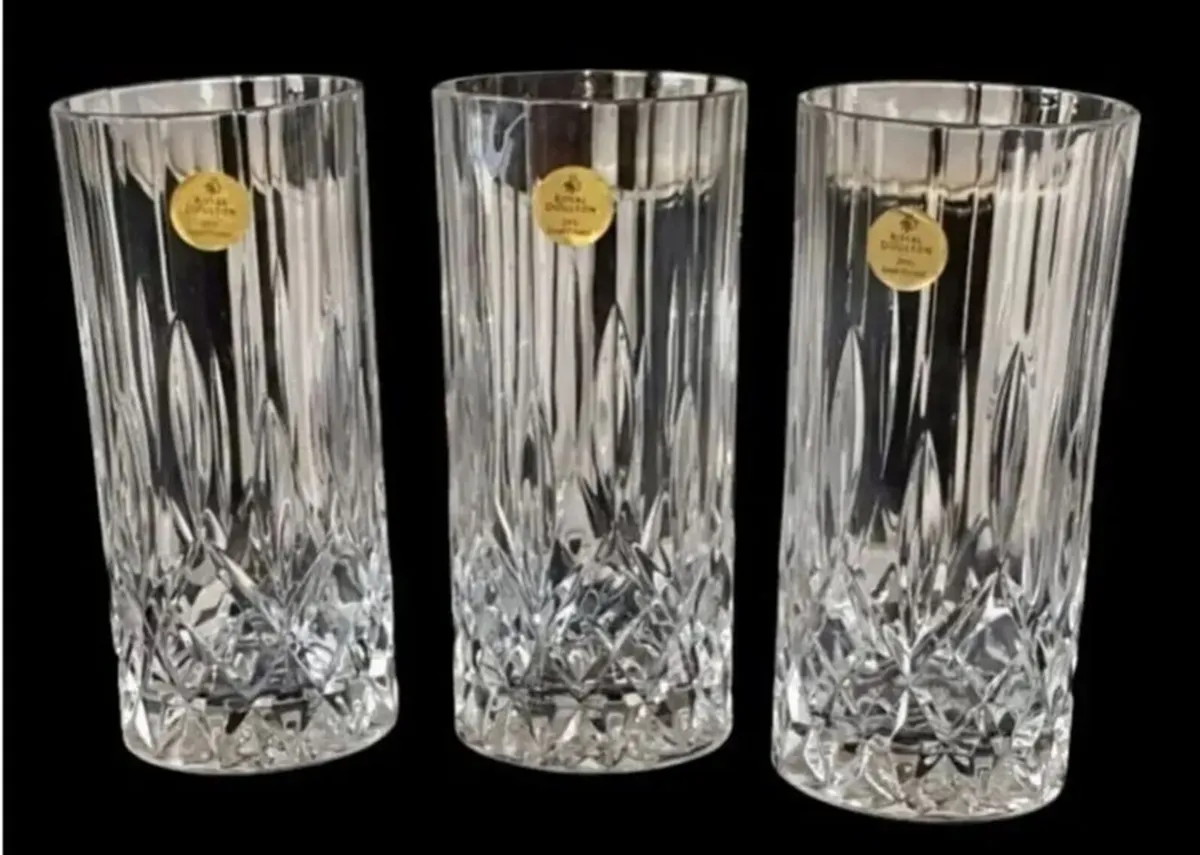 Royal Doulton 24% Lead Crystal Tumblers Trilogy - Image 4