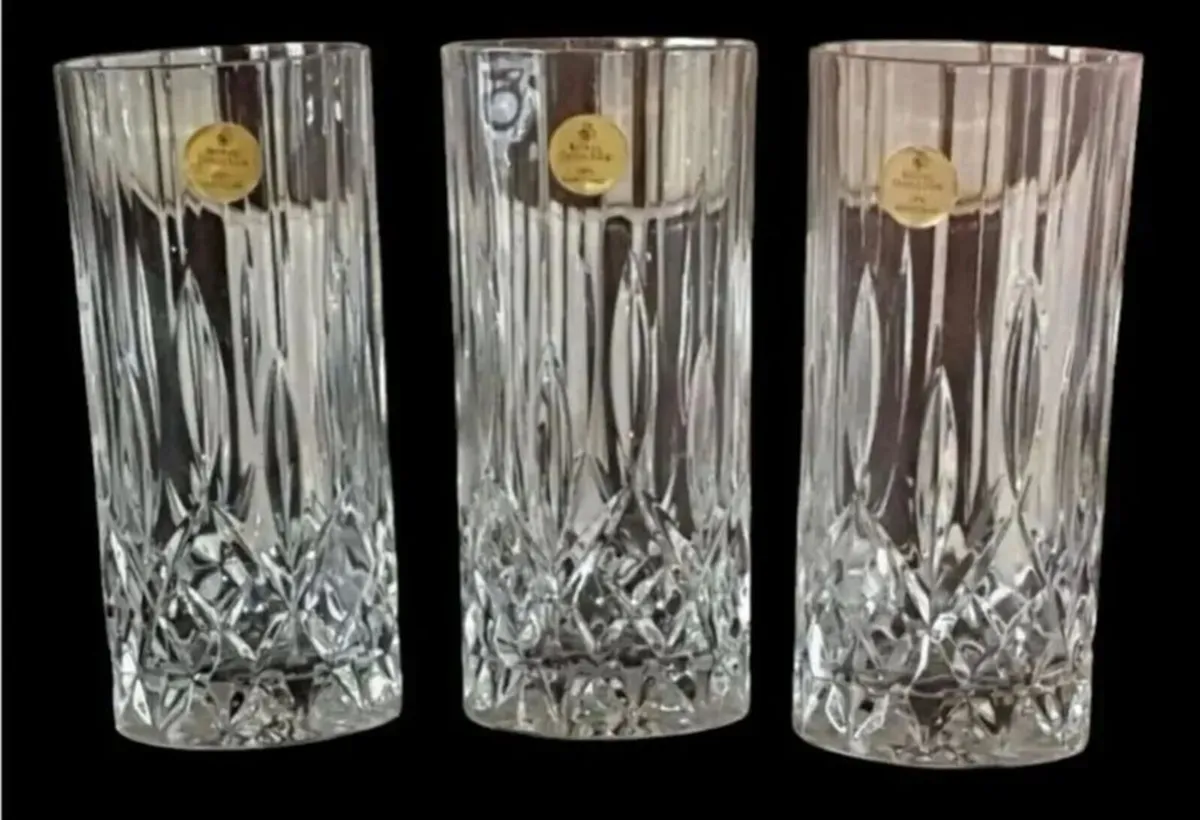 Royal Doulton 24% Lead Crystal Tumblers Trilogy - Image 2