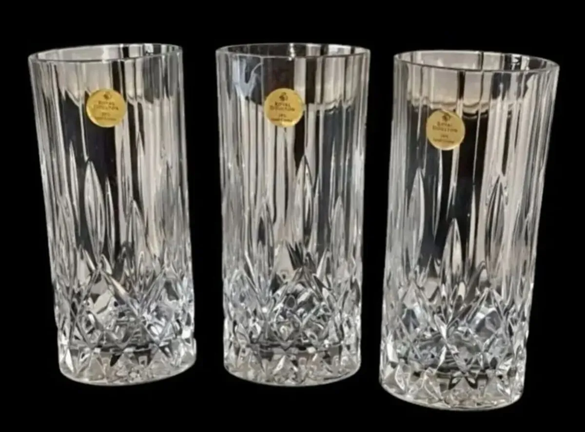 Royal Doulton 24% Lead Crystal Tumblers Trilogy - Image 3